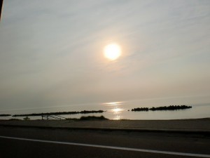 日本海の夕日