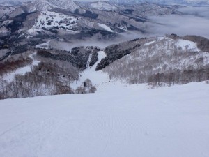 朝のダウンヒル