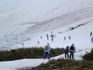 リフト降り場から、沢コース間