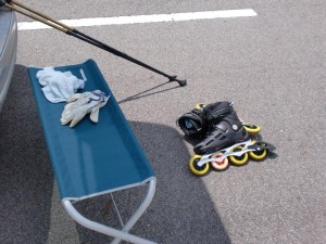 車で日陰