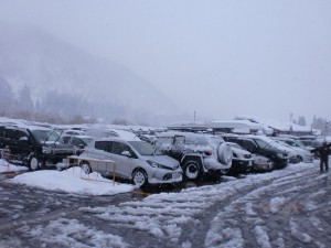 朝のみつまた駐車場 朝のみつまた駐車場