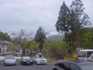 お宿から見る月山
