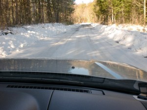 開田の圧雪路