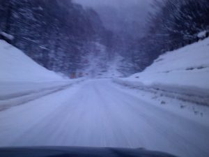 まさかの降雪! まさかの降雪!