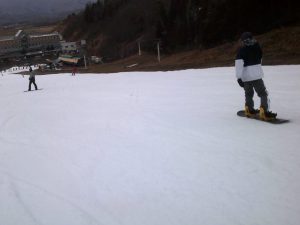 ゲレンデの状況：コース中上部
