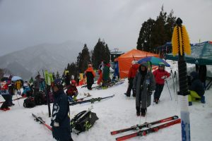山頂の待機場所